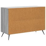 vidaXL Buffet Sonoma gris 89 x 34 5 x 60 cm Bois d'ingénierie