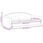 vidaXL Lit de repos gris clair 90x200 cm Tissu