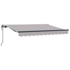 vidaXL Auvent Rétractable Gris clair 250 x 200 cm Polyester  Aluminium