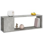 vidaXL Meuble TV Gris béton 100x24x32 cm Bois d'ingénierie