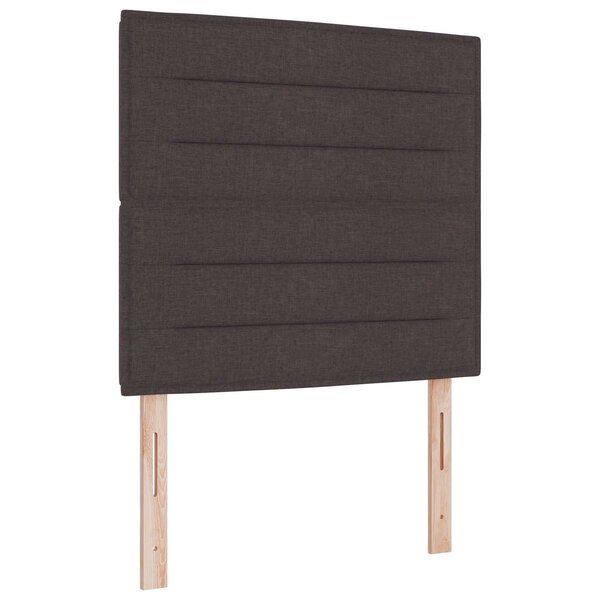vidaXL Tête de lit LED avec bandes LED Marron foncé 100 cm tissu