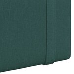 vidaXL Tête de lit suspendue Avec lumière LED Vert foncé Tissu