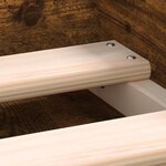 vidaXL Cadre de lit chêne fumé 75x190 cm petit simple