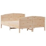 vidaXL Cadre de lit sans matelas 120x200 cm bois de pin massif