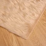 vidaXL Tapis en Peau de Mouton Synthétique Beige 80 x 150 cm Polyester