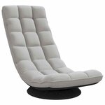 VidaXL Fauteuil de sol pivotant gris nuage 70x51x79 cm tissu