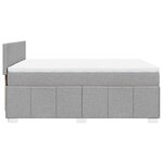 vidaXL Sommier à lattes de lit avec matelas Gris clair 140x200cm Tissu