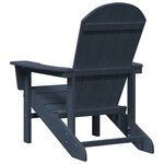 vidaXL Chaise Adirondack Bleu marine 82 x 74 x 92 cm HDPE