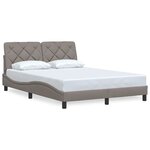 vidaXL Cadre de lit sans matelas taupe 120x200 cm tissu