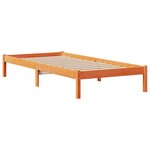 vidaXL Lit bibliothèque sans matelas cire marron 100x200 cm pin massif