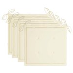 vidaXL Chaises pliables de jardin lot de 4 avec coussins Bois d'acacia