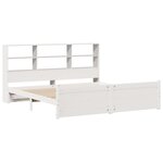 vidaXL Lit bibliothèque sans matelas blanc 180x200 cm bois pin massif
