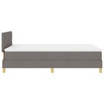 vidaXL Lit à ressorts avec matelas Taupe 120 x 190 cm tissu