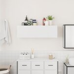 vidaXL Armoire murale de bain blanc 100x25x30 cm bois d'ingénierie