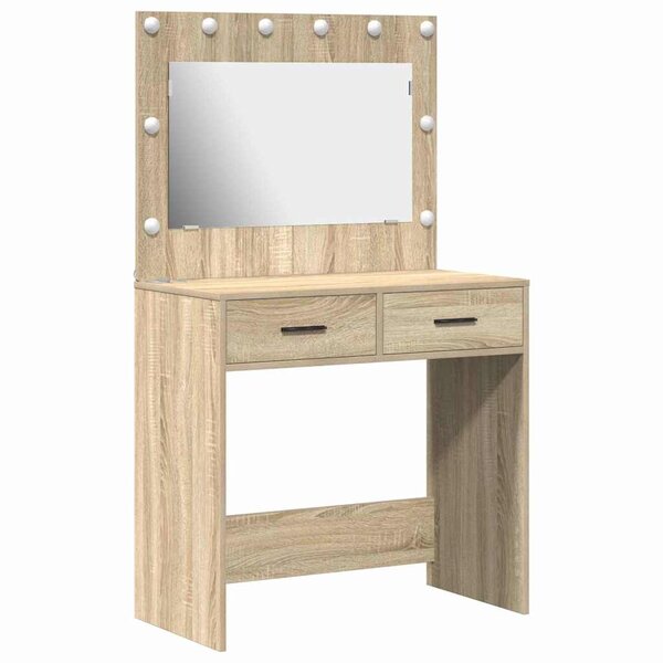 vidaXL Table de Toilette avec tiroir Chêne Sonoma 78 5 x 41 x 135 cm