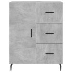 vidaXL Buffet gris béton 69 5x34x90 cm bois d'ingénierie