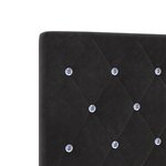 vidaXL Tête de Lit LED Noire 90 cm Velours