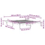 vidaXL Cadre de lit avec tables de chevet Blanc 200 x 210 cm