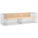 vidaXL Banc de jardin design gabion 244x71x65 5 cm bois massif de pin