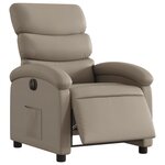 vidaXL Fauteuil inclinable électrique Cappuccino Similicuir