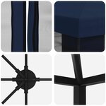 vidaXL Gazebo avec murs latéraux 6 x 3 m Bleu Polyester et Acier 190