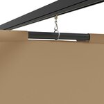 vidaXL Tonnelle avec rideaux 6x3 m Taupe Acier