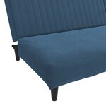 vidaXL Canapé-lit à 2 places Bleu Velours