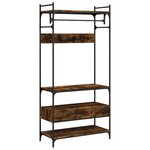 VidaXL Armoire à tiroirs chêne fumé 89x39x184 5 cm bois d'ingénierie