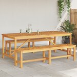vidaXL Ensemble de salle à manger de jardin 3 pièces en bois d'acacia