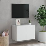 vidaXL Meuble TV mural blanc 60x30x41 cm