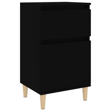 vidaXL Table de chevet noir 40x35x70 cm