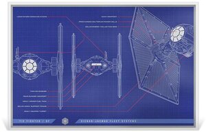 Pièce de monnaie en Argent 2 Dollars g 31.1 (1 oz) Millésime 2025 Blueprint TIE FIGHTER