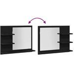 vidaXL Miroir de salle de bain chêne noir 60x10 5x45cm bois ingénierie