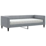 vidaXL Lit de jour avec matelas gris clair 90x200 cm tissu
