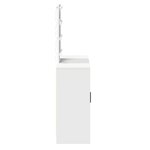 vidaXL Coiffeuse blanche avec éclairage LED 102x33x135 cm
