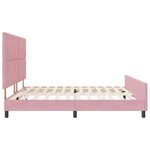 vidaXL Cadre de lit avec tête de lit Rose 200 x 200 cm Velours