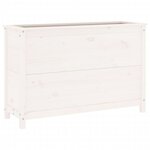 vidaXL Lit surélevé de jardin blanc 119 5x40x78 cm bois de pin massif