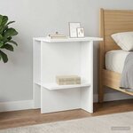 vidaXL Table basse Blanc 40 x 30 x 49 cm Bois d'ingénierie