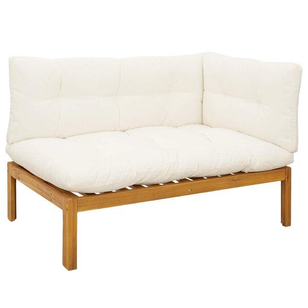 vidaXL Canapé d'angle de jardin Bois d'acacia