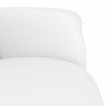 vidaXL Fauteuil inclinable avec repose-pieds blanc similicuir