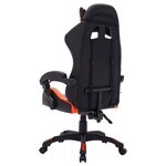 Chaise fauteuil siège pivotante de bureau informatique étude de jeux vidéo avec LED RVB et similicuir multicolore 02_0024209