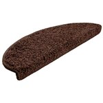 vidaXL Tapis d'escalier 20 pièces 65 x 21 x 4 cm Marron Demi-rond Grand
