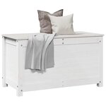 vidaXL Boîte de rangement Blanc 80x40x45 5 cm Bois massif de pin