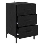 vidaXL Cabinet de chevet Chêne noir 40 x 40 x 66 cm Bois d'ingénierie