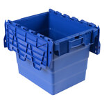 Bac de stockage navette avec couvercle en plastique bleu - 27 litres - viso