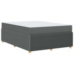 vidaXL Cadre de lit avec matelas Gris foncé 140 x 200 cm tissu