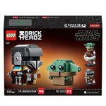 Lego brickheadz star wars 75317 - le mandalorien et l'enfant - mandalorian & the child