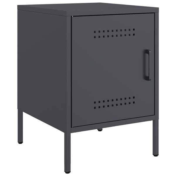 vidaXL Table de chevet anthracite 36x39x50 5 cm acier