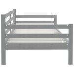 vidaXL Lit de jour sans matelas gris bois de pin massif 90x200 cm