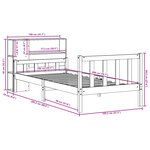 vidaXL Lit bibliothèque sans matelas 100x200 cm bois massif de pin